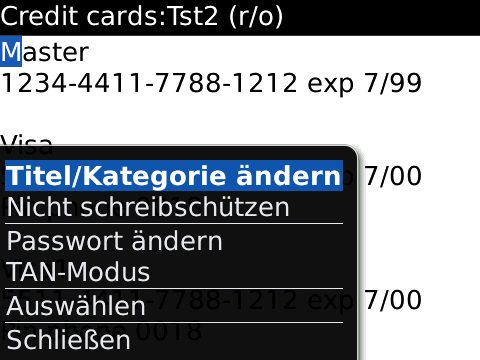 Screenshot Liste