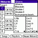 Chord List Screen