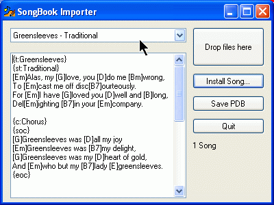 SongBook Importer
